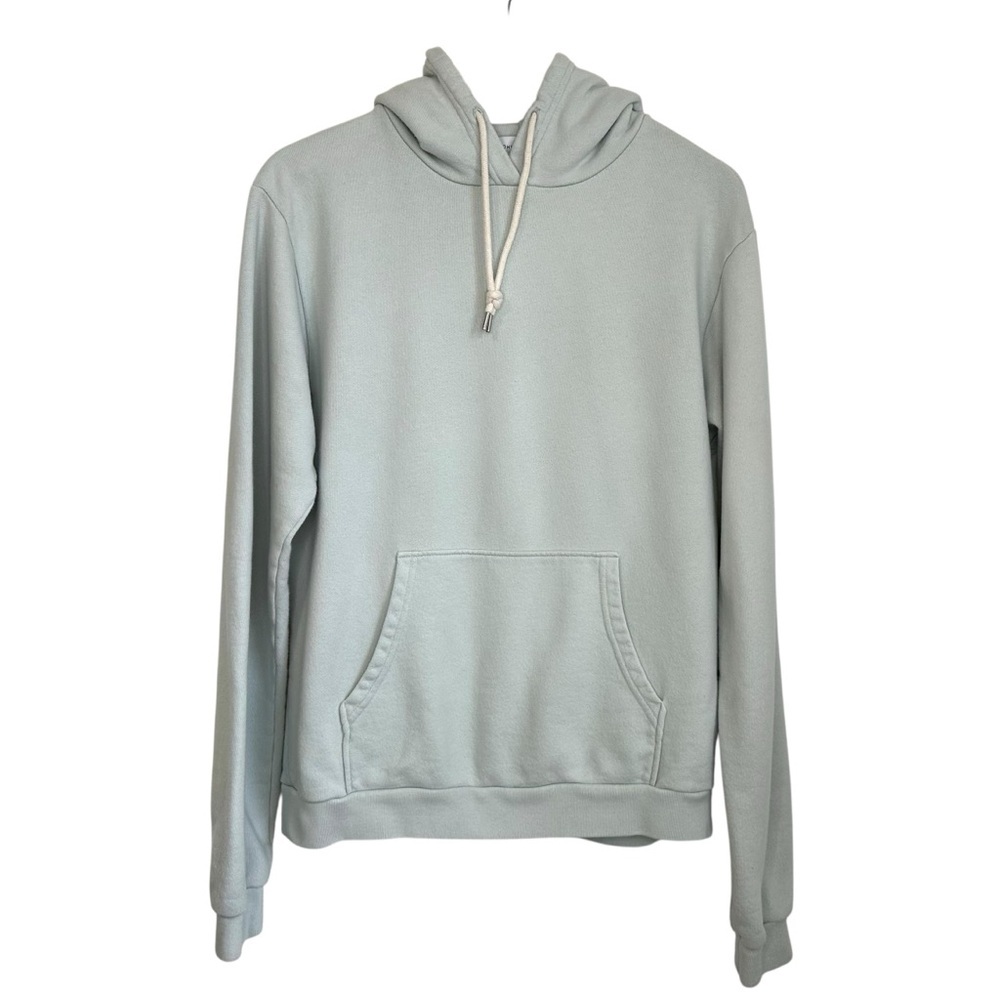 John Elliott Mens Cotton Pullover Hoodie Size 2/ Medium Light Blue USA